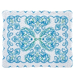 Reversible Hannah Paisley Scalloped Edge Pillow Sham