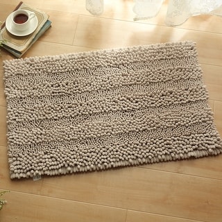 Totti Havana Beige Microfiber Chenille 19.6" x 31.5" Bathroom Mat