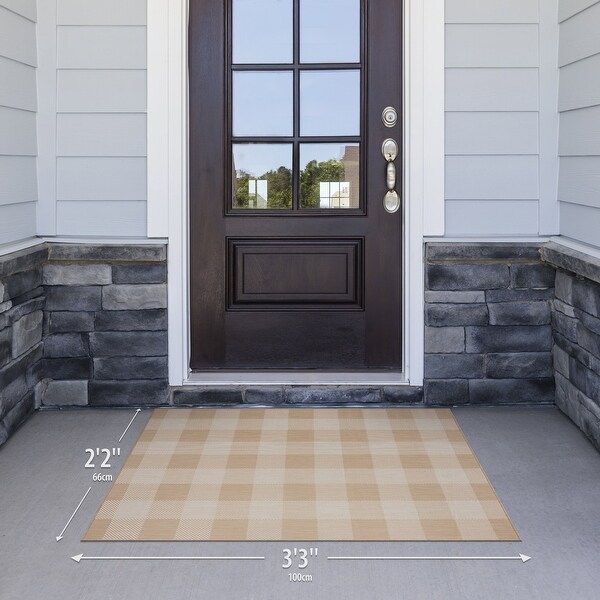 CAMILSON Buffalo Plaid - Check Area Rugs Indoor Outdoor Patios