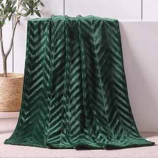 Flannel Throw Blanket for Couch, Soft Plush Fleece