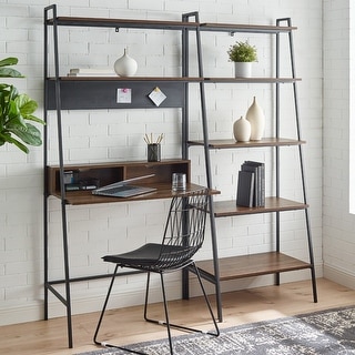 Middlebrook Lahuri 2-Piece Desk and Ladder Shelf Set
