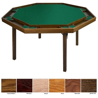 Kestell Oak Contemporary Style Poker Table - Fabric Playing Surface