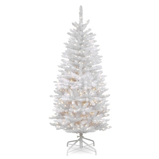 4.5 ft. Kingswood White Fir Pencil Tree with Clear Lights