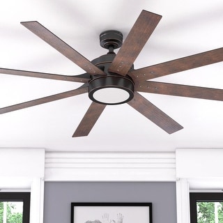 Honeywell Xerxes Espresso Bronze 62-inch LED 8-blade Ceiling Fan