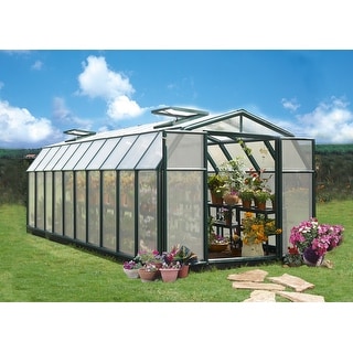 Hobby Gardener 8 ft. x 20 ft. Green/Diffused DIY Greenhouse Kit - 8ft.x20ft.