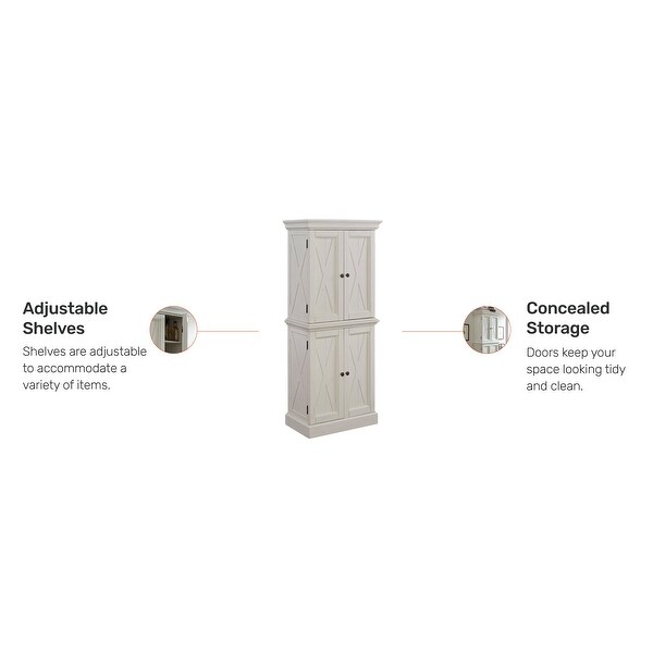 Seaside Lodge Off-White Kitchen Pantry