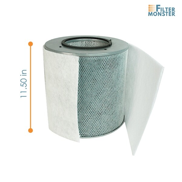 Filter-Monster True HEPA Replacement Compatible with Austin Air Allergy Machine Jr. Filter - gray