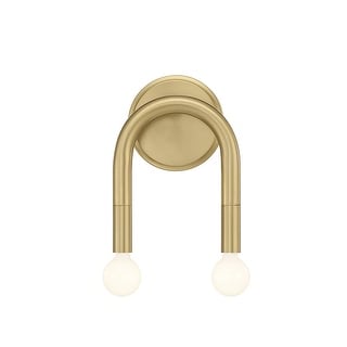 Trade Winds Darcy 2-Light Wall Sconce in Natural Brass