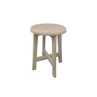 CoastalVogue Shoji 18in Tall Stool ED1190 in a White Finish