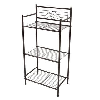 Bath Bliss 3 Tier Storage Shelf in Oil Rubbed Bronze - 17.3x10.6x35.8