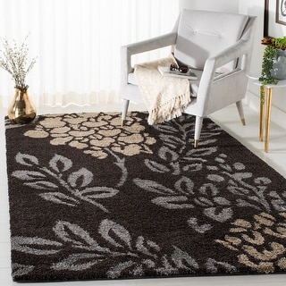 SAFAVIEH Florida Shag Seeta Floral Area 1.2-inch Thick Rug