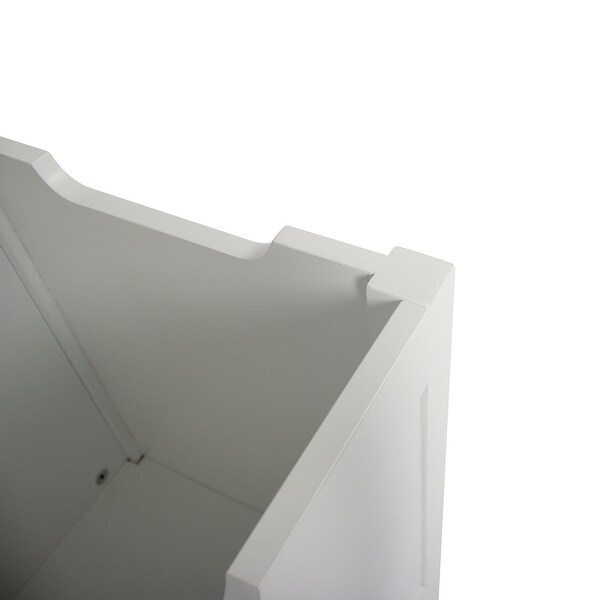 Solid Wood Kids Toy Box with Safety Hinged Lid for Ages 3