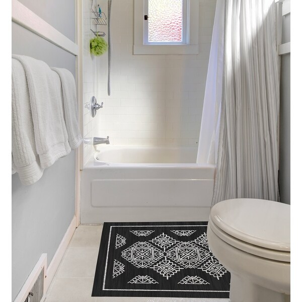 JANIE BLACK Bath Rug By Kavka Designs