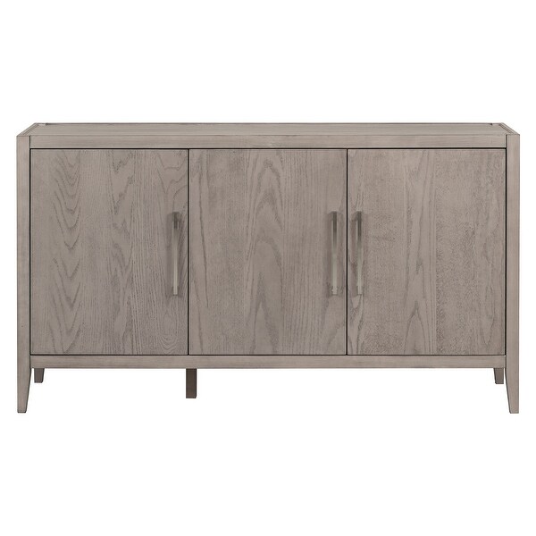 Storage Cabinet Sideboard Wooden Cabinet with 3 Metal handles and 3 Doors