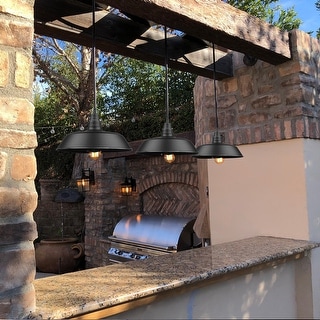 Aurora 1 Light Outdoor Pendant - Black