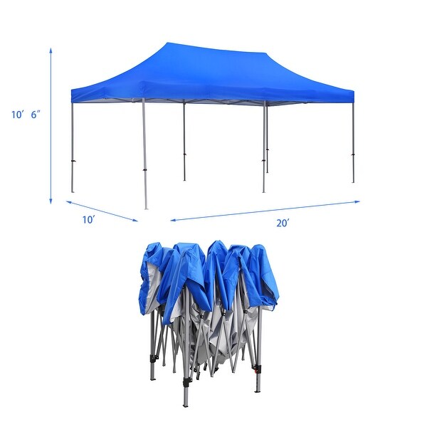 Zenova 10x20 Ft Pop up Canopy Tent Heavy Duty Instant Gazebo