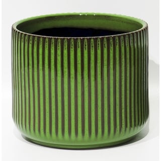 Green Striped Planter