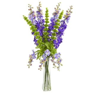 Delphinium and Bell of Ireland 34-inch Artificial Arrangement