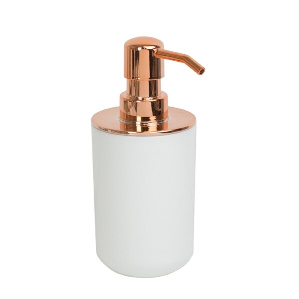 Home Basics 4 Piece Ceramic Bath Accessory Set, White