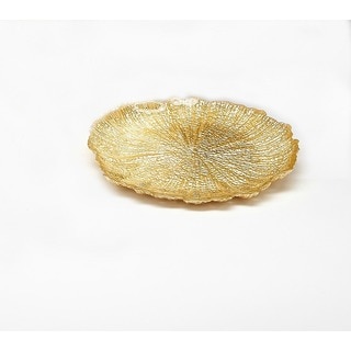 Brilliant Coral Gold Plate