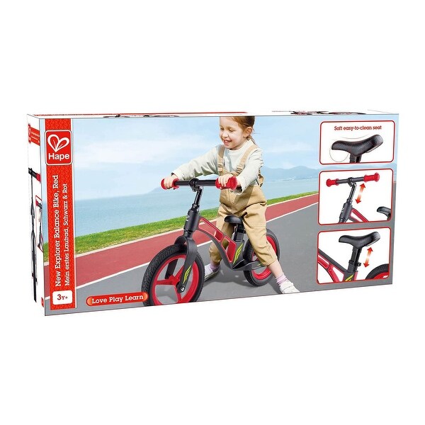 Hape New Explorer Balance Bike with Magnesium Frame, Red, Kids Ages 3 to 5 Years - 8.82