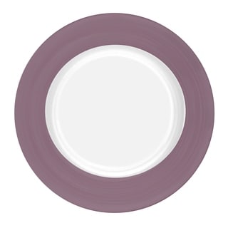 Majestic Gifts Inc European Glass Charger/Plate-RoseGold Band-S/2-12"D