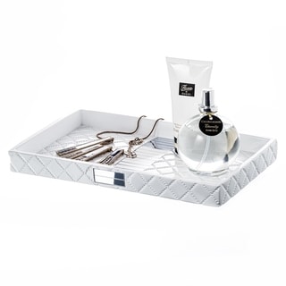 Quilted Mirror Vanity Tray for Arranging Perfume/ Jewelry/ Makeup