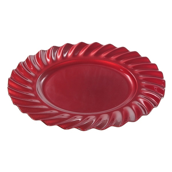 Charger Plate (Wavy) (Red) (13") - Set of 6