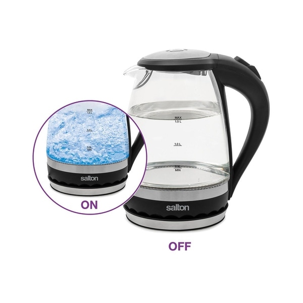 Salton Cordless Electric Glass Kettle 1.5 liters