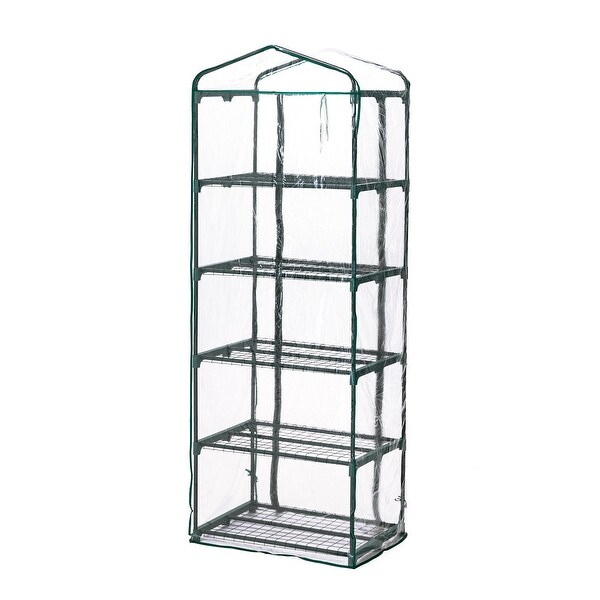 Glitzhome Spring Garden Plant PVC 5-Layer Portable Greenhouse