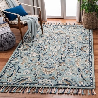SAFAVIEH Handmade Blossom Rosalee Modern Floral Wool Rug