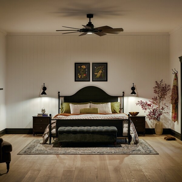 Kichler Lighting Gentry 60 inch Integrated LED Indoor Distressed Black Ceiling Fan
