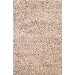 Contemporary Plush Shaggy Oriental Area Rug Hand-tufted Foyer Carpet - 5'5" x 7'3"