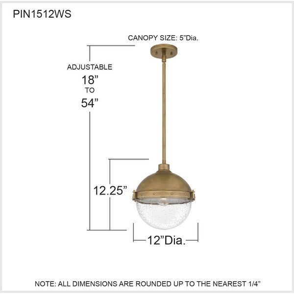 Perrine 1-Light Weathered Brass Mini Pendant
