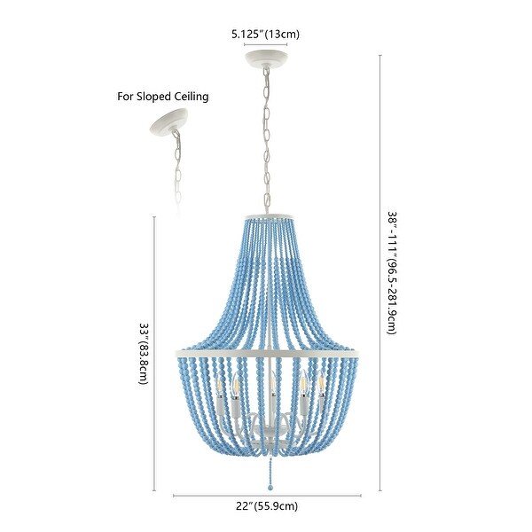 SAFAVIEH Lighting Elanie 5LT 22-inch Pendant - 22" W x 22" D x 32" H
