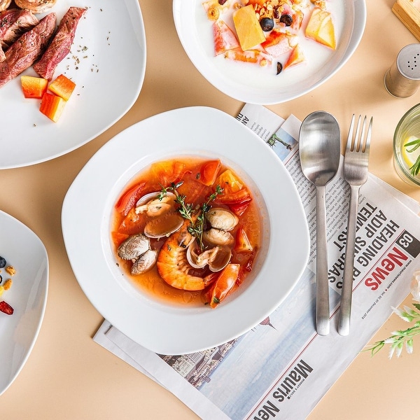 MALACASA Elisa Porcelain Dinnerware Set (Service for 6)