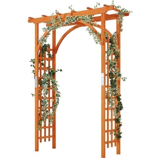 Yaheetech 85in Wood Arbor Arch Wedding Arches for Garden Patio Party