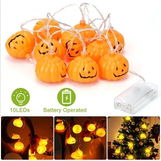 Halloween String Lights 59IN Total Length Pumpkin LED Lamps - 1.97inch*1.26inch