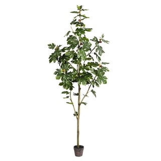 Vickerman 8' Artificial Potted Fig Tree.