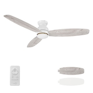 Reed 60-inch Indoor Ceiling Fan with Remote,Dimmable LED Light Kit & Reversible DC motors. - N/A