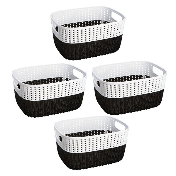 Simplify 2-Tone Decorative Small Storage Basket