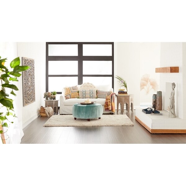 Natural Brown & Beige Banana Leaf Wicker 2-piece Storage Baskets Set