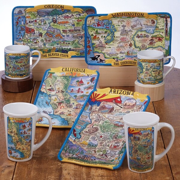 Certified International Wisconsin Souvenir Jumbo Mugs (Set of 6)