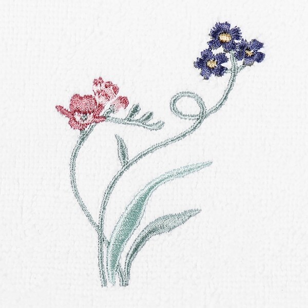 Authentic Hotel and Spa 100% Turkish Cotton STELLA 2PC Embellished Fingertip Towel Set.