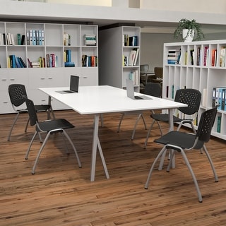 Powder-coated Metal/ Plastic Stackable Chair (Set of 5)