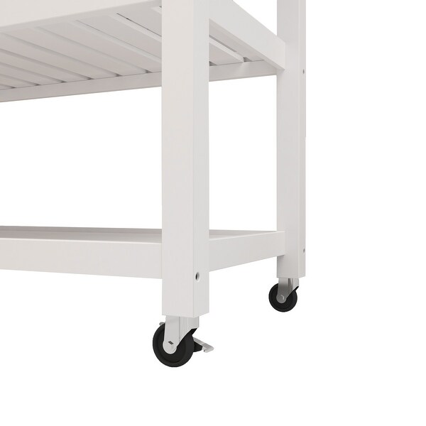 Stainless Steel Table Top Kitchen Cart with Two Drawers