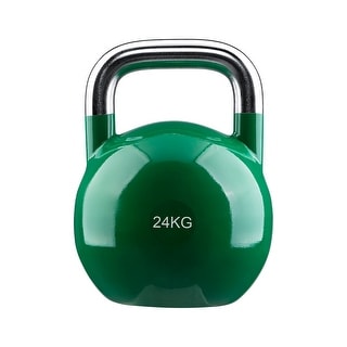 VENTRAY HOME Steel Kettlebell, Competition Kettle Bell for Weight Training, Exercise Fitness Weight Set, 24kg/52.9lbs, Green