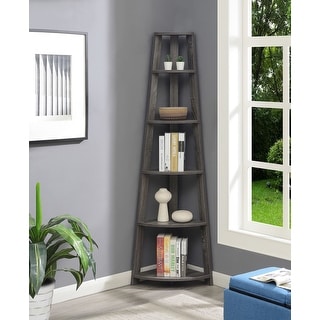 Copper Grove Helena 6 Tier Corner Bookshelf