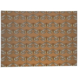 DRAGONFLY LIGHT BROWN Bath Rug By Kavka Designs