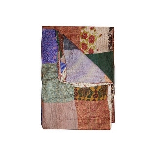 HomeRoots 60" x 90" Silk Multicolor Throws